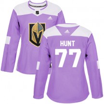 Women's Adidas Vegas Golden Knights Brad Hunt Purple Fights Cancer Practice Jersey - Authentic