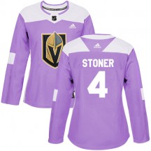 Women's Adidas Vegas Golden Knights Clayton Stoner Purple Fights Cancer Practice Jersey - Authentic