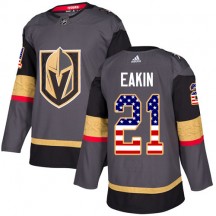 Youth Adidas Vegas Golden Knights Cody Eakin Gold Gray USA Flag Fashion Jersey - Authentic