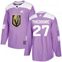 Youth Adidas Vegas Golden Knights Shea Theodore Purple Fights Cancer Practice Jersey - Authentic