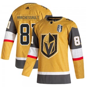 Youth Adidas Vegas Golden Knights Jonathan Marchessault Gold 2020/21 Alternate 2023 Stanley Cup Final Jersey - Authentic