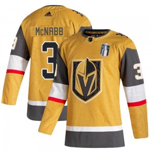 Youth Adidas Vegas Golden Knights Brayden McNabb Gold 2020/21 Alternate 2023 Stanley Cup Final Jersey - Authentic