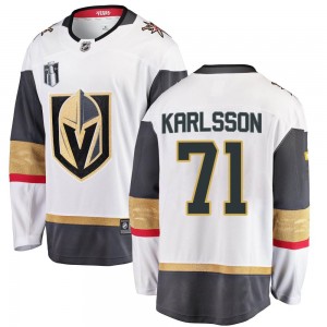 Men's Fanatics Branded Vegas Golden Knights William Karlsson Gold White Away 2023 Stanley Cup Final Jersey - Breakaway