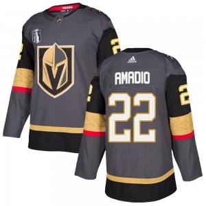 Men's Adidas Vegas Golden Knights Michael Amadio Gold Gray Home 2023 Stanley Cup Final Jersey - Authentic