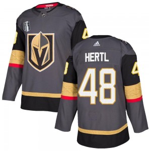 Men's Adidas Vegas Golden Knights Tomas Hertl Gold Gray Home 2023 Stanley Cup Final Jersey - Authentic