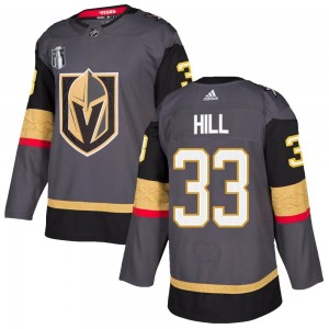 Men's Adidas Vegas Golden Knights Adin Hill Gold Gray Home 2023 Stanley Cup Final Jersey - Authentic