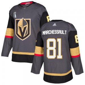 Men's Adidas Vegas Golden Knights Jonathan Marchessault Gold Gray Home 2023 Stanley Cup Final Jersey - Authentic
