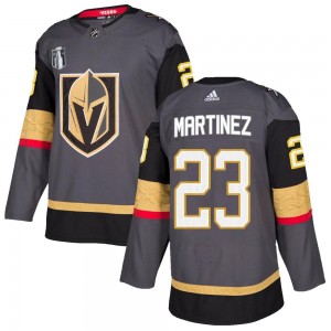 Men's Adidas Vegas Golden Knights Alec Martinez Gold Gray Home 2023 Stanley Cup Final Jersey - Authentic