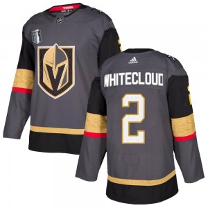 Men's Adidas Vegas Golden Knights Zach Whitecloud Gold Gray Home 2023 Stanley Cup Final Jersey - Authentic