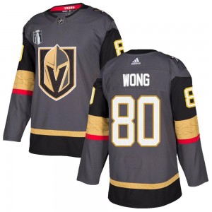 Men's Adidas Vegas Golden Knights Tyler Wong Gold Gray Home 2023 Stanley Cup Final Jersey - Authentic