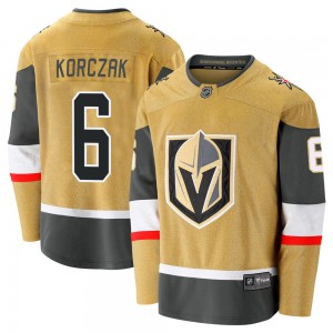 Men's Fanatics Branded Vegas Golden Knights Kaedan Korczak Gold Breakaway 2020/21 Alternate Jersey - Premier