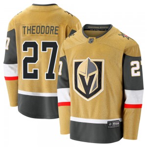 Men's Fanatics Branded Vegas Golden Knights Shea Theodore Gold Breakaway 2020/21 Alternate Jersey - Premier