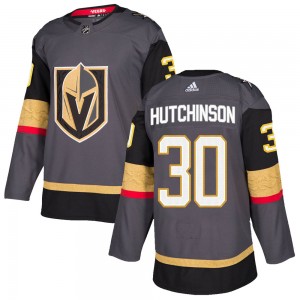Men's Adidas Vegas Golden Knights Michael Hutchinson Gold Gray Home Jersey - Authentic