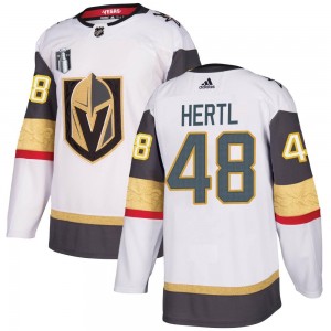 Men's Adidas Vegas Golden Knights Tomas Hertl Gold White Away 2023 Stanley Cup Final Jersey - Authentic