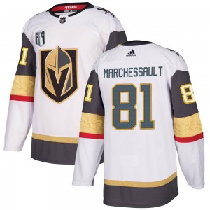 Men's Adidas Vegas Golden Knights Jonathan Marchessault Gold White Away 2023 Stanley Cup Final Jersey - Authentic
