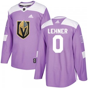 Men's Adidas Vegas Golden Knights Robin Lehner Purple Fights Cancer Practice Jersey - Authentic