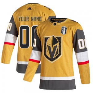 Men's Adidas Vegas Golden Knights Custom Gold Custom 2020/21 Alternate 2023 Stanley Cup Final Jersey - Authentic
