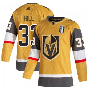 Men's Adidas Vegas Golden Knights Adin Hill Gold 2020/21 Alternate 2023 Stanley Cup Final Jersey - Authentic