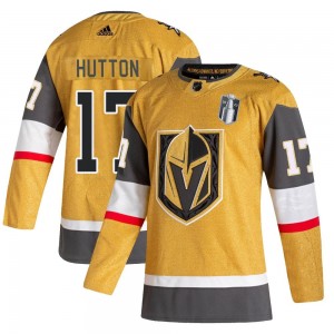 Men's Adidas Vegas Golden Knights Ben Hutton Gold 2020/21 Alternate 2023 Stanley Cup Final Jersey - Authentic
