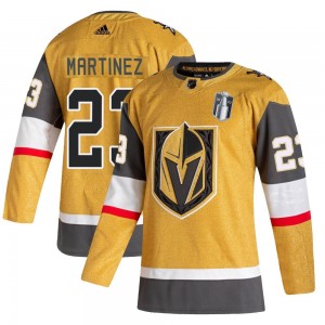 Men's Adidas Vegas Golden Knights Alec Martinez Gold 2020/21 Alternate 2023 Stanley Cup Final Jersey - Authentic