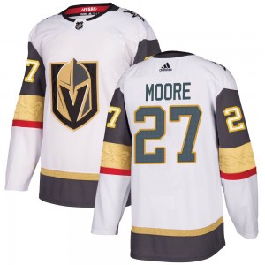 Youth Adidas Vegas Golden Knights John Moore Gold White Away Jersey - Authentic
