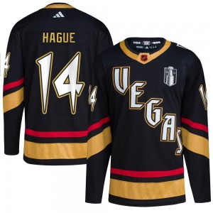 Youth Adidas Vegas Golden Knights Nicolas Hague Gold Black Reverse Retro 2.0 2023 Stanley Cup Final Jersey - Authentic