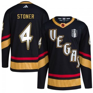 Youth Adidas Vegas Golden Knights Clayton Stoner Gold Black Reverse Retro 2.0 2023 Stanley Cup Final Jersey - Authentic