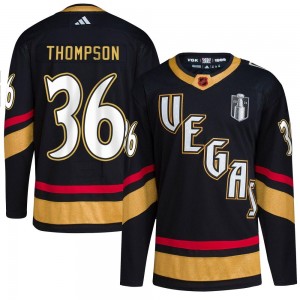 Youth Adidas Vegas Golden Knights Logan Thompson Gold Black Reverse Retro 2.0 2023 Stanley Cup Final Jersey - Authentic