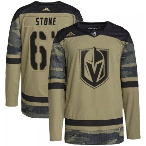 Youth Adidas Vegas Golden Knights Mark Stone Gold Camo Military Appreciation Practice Jersey - Authentic