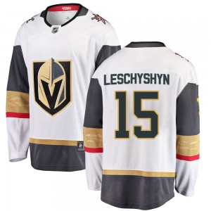 Men's Fanatics Branded Vegas Golden Knights Jake Leschyshyn Gold White Away Jersey - Breakaway