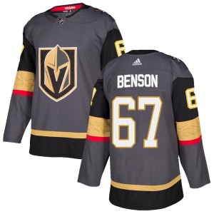 Youth Adidas Vegas Golden Knights Tyler Benson Gold Gray Home Jersey - Authentic