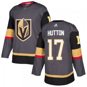 Youth Adidas Vegas Golden Knights Ben Hutton Gold Gray Home Jersey - Authentic