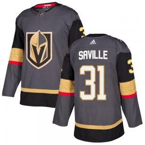 Youth Adidas Vegas Golden Knights Isaiah Saville Gold Gray Home Jersey - Authentic