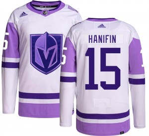 Youth Adidas Vegas Golden Knights Noah Hanifin Gold Hockey Fights Cancer Jersey - Authentic