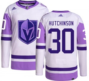 Youth Adidas Vegas Golden Knights Michael Hutchinson Gold Hockey Fights Cancer Jersey - Authentic