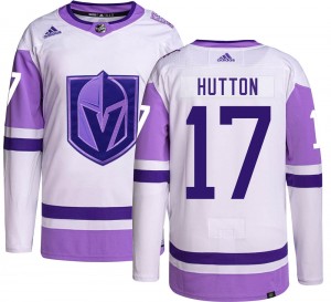 Youth Adidas Vegas Golden Knights Ben Hutton Gold Hockey Fights Cancer Jersey - Authentic