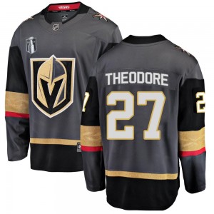 Youth Fanatics Branded Vegas Golden Knights Shea Theodore Gold Black Home 2023 Stanley Cup Final Jersey - Breakaway