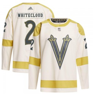 Youth Adidas Vegas Golden Knights Zach Whitecloud Gold Cream 2024 Winter Classic Primegreen Jersey - Authentic