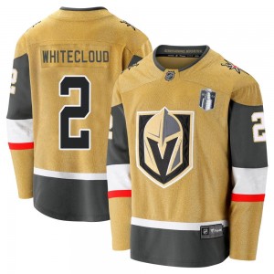 Men's Fanatics Branded Vegas Golden Knights Zach Whitecloud Gold Breakaway 2020/21 Alternate 2023 Stanley Cup Final Jersey - Pre