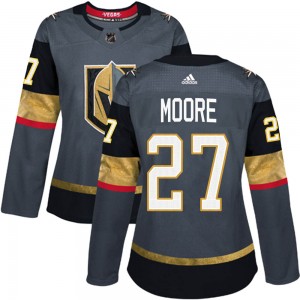 Women's Adidas Vegas Golden Knights John Moore Gold Gray Home Jersey - Authentic