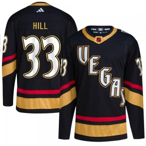 Youth Adidas Vegas Golden Knights Adin Hill Gold Black Reverse Retro 2.0 Jersey - Authentic