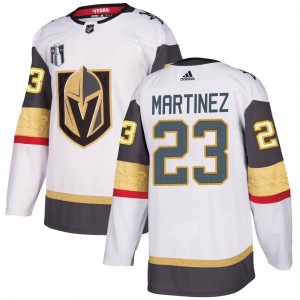 Youth Adidas Vegas Golden Knights Alec Martinez Gold White Away 2023 Stanley Cup Final Jersey - Authentic
