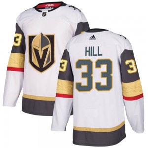 Men's Adidas Vegas Golden Knights Adin Hill Gold White Away Jersey - Authentic