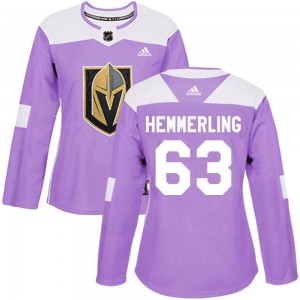 Women's Adidas Vegas Golden Knights Ben Hemmerling Purple Fights Cancer Practice Jersey - Authentic