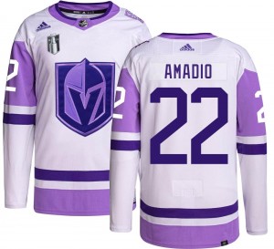 Youth Adidas Vegas Golden Knights Michael Amadio Gold Hockey Fights Cancer 2023 Stanley Cup Final Jersey - Authentic