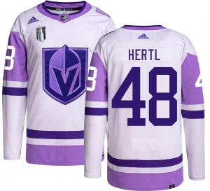 Youth Adidas Vegas Golden Knights Tomas Hertl Gold Hockey Fights Cancer 2023 Stanley Cup Final Jersey - Authentic