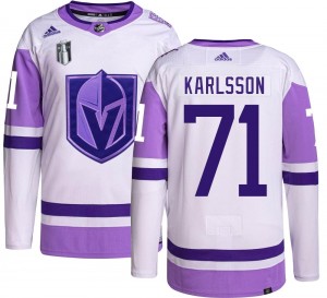 Youth Adidas Vegas Golden Knights William Karlsson Gold Hockey Fights Cancer 2023 Stanley Cup Final Jersey - Authentic