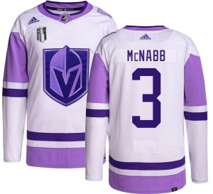 Youth Adidas Vegas Golden Knights Brayden McNabb Gold Hockey Fights Cancer 2023 Stanley Cup Final Jersey - Authentic
