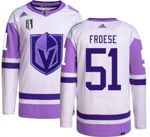 Men's Adidas Vegas Golden Knights Byron Froese Gold Hockey Fights Cancer 2023 Stanley Cup Final Jersey - Authentic