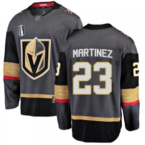 Men's Fanatics Branded Vegas Golden Knights Alec Martinez Gold Black Home 2023 Stanley Cup Final Jersey - Breakaway
